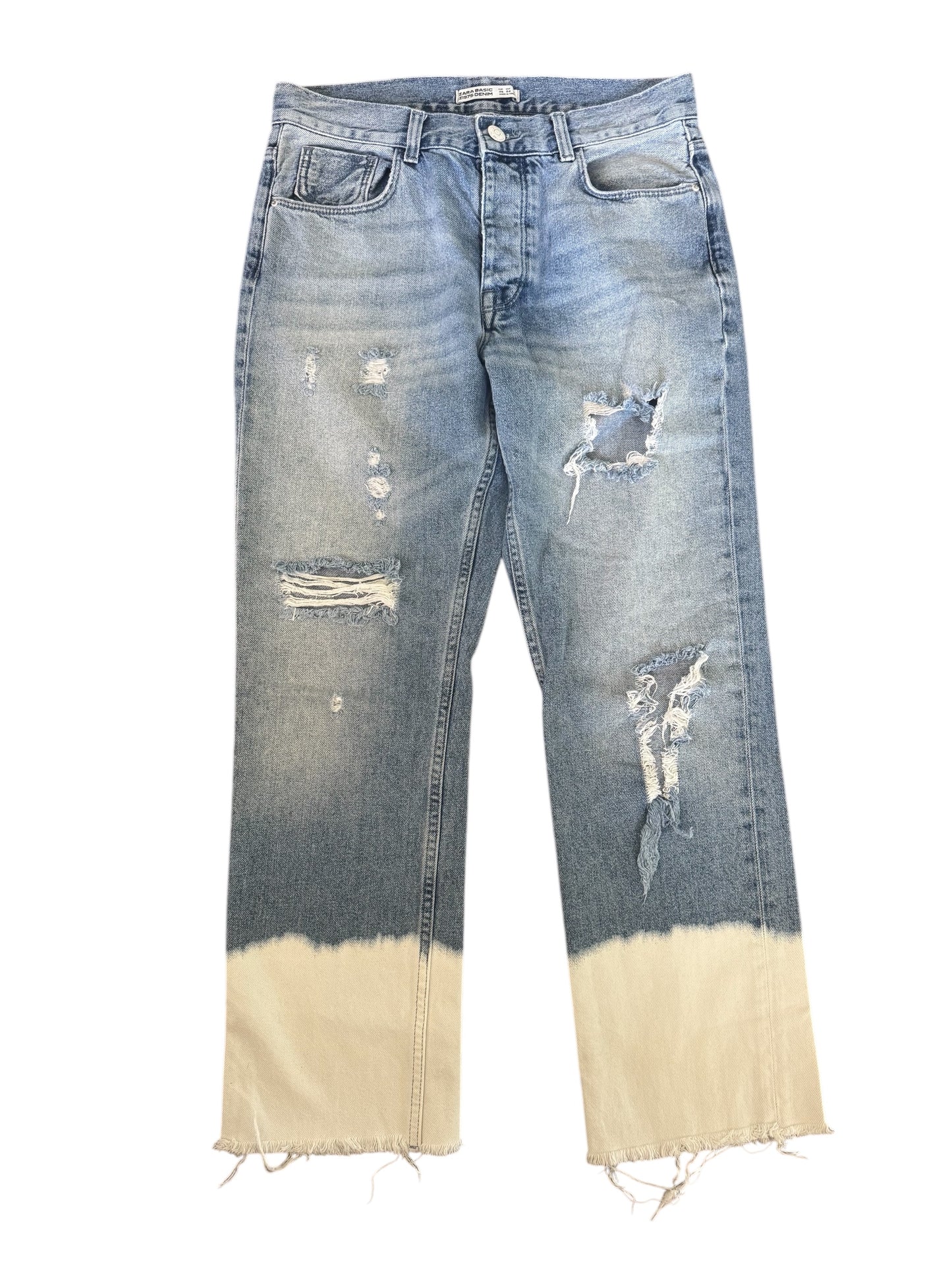 ZARA bleach hem jeans sz 4