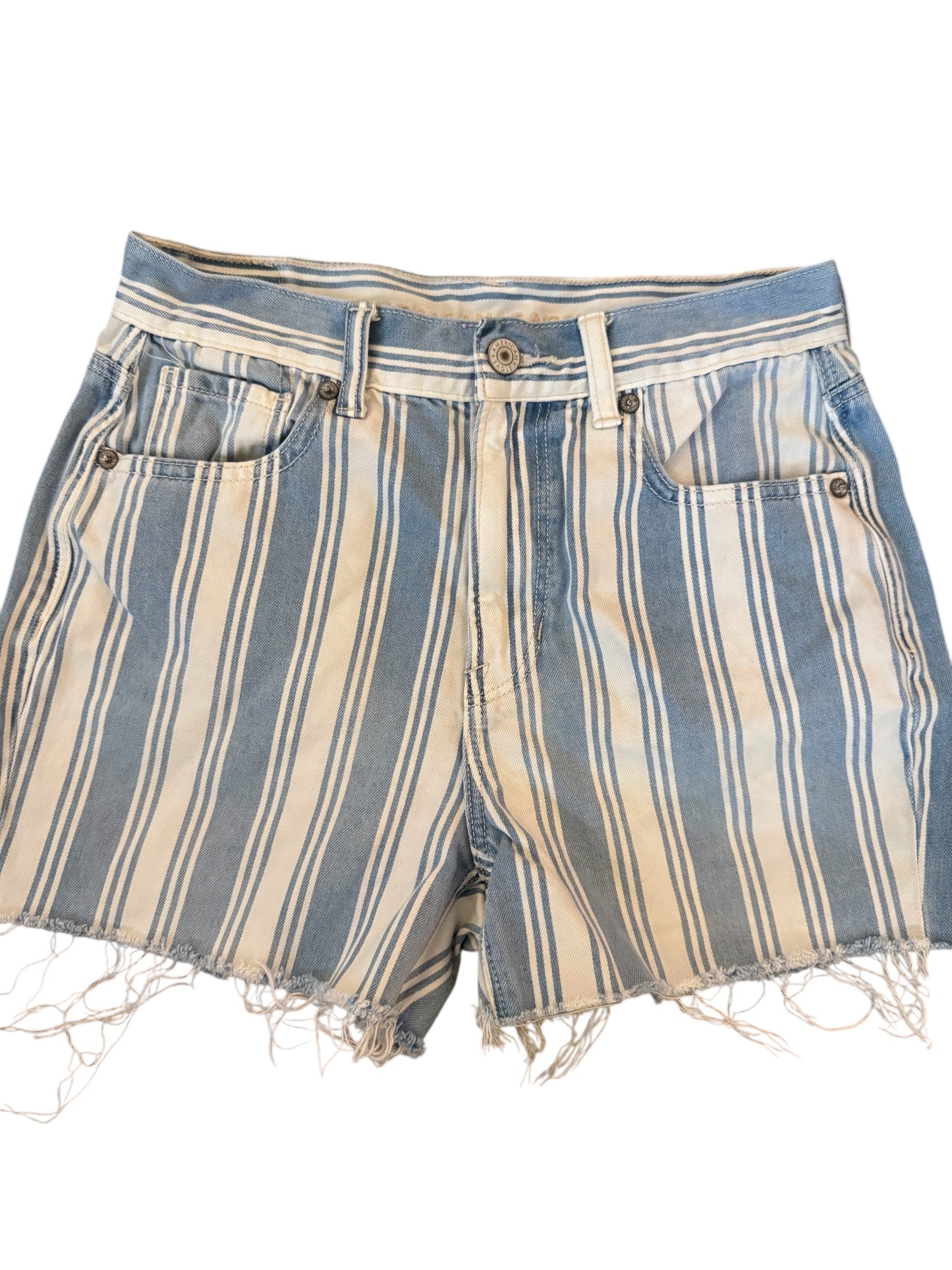 Am Eagle stripe Jean shorts 4