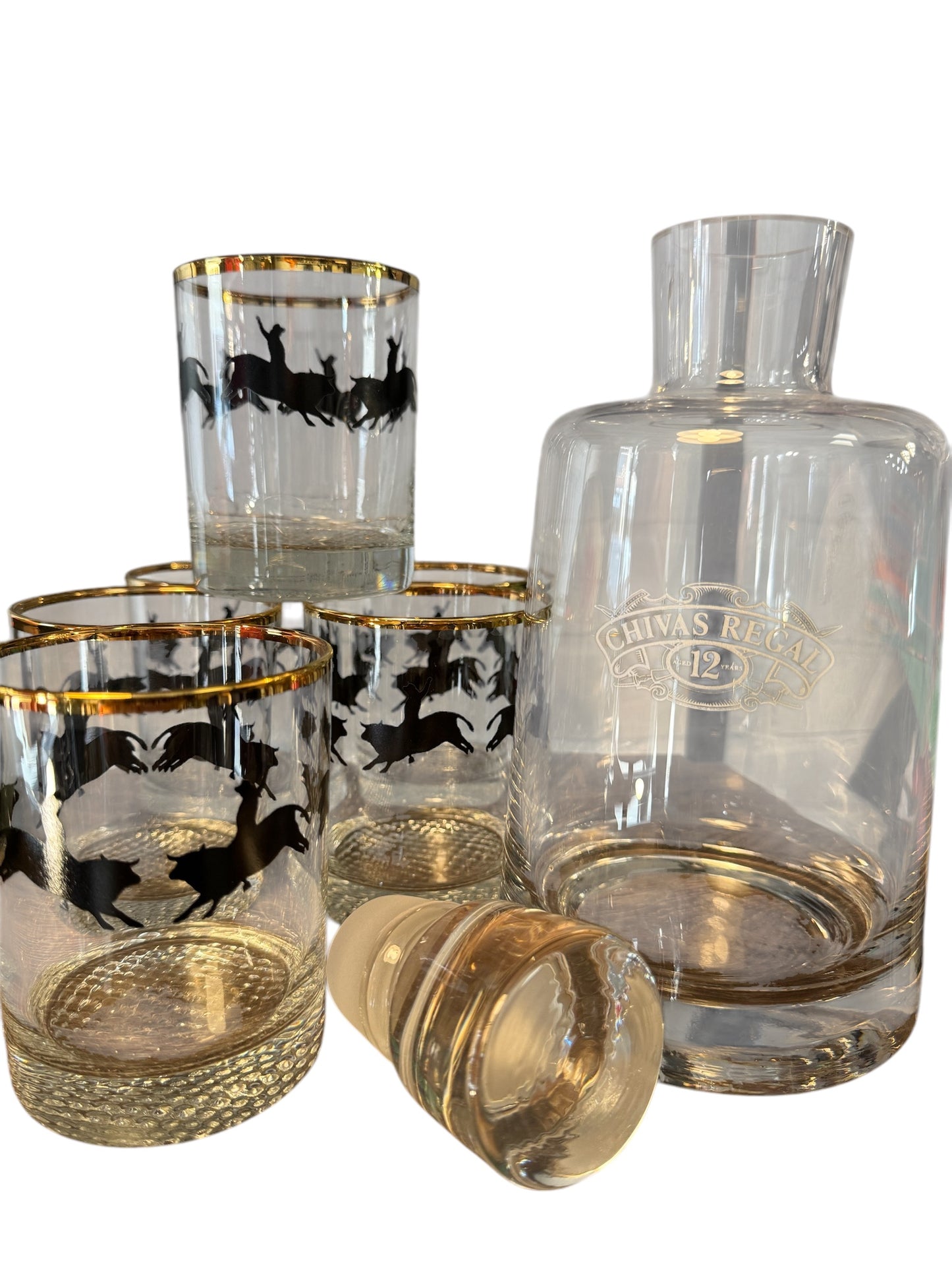 Bull Riding glasses set of 6