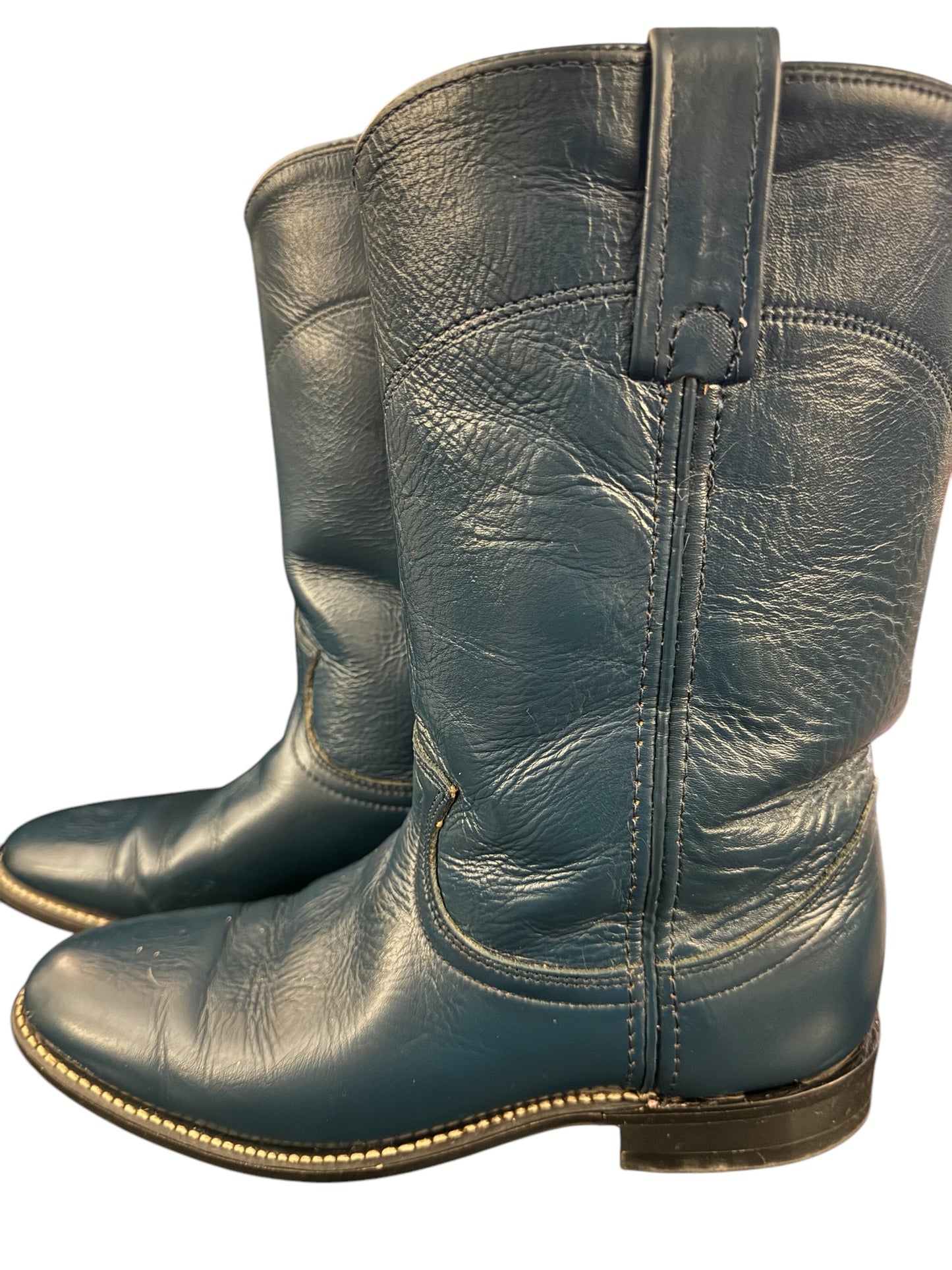 Acme roper boots peacock blue sz 8