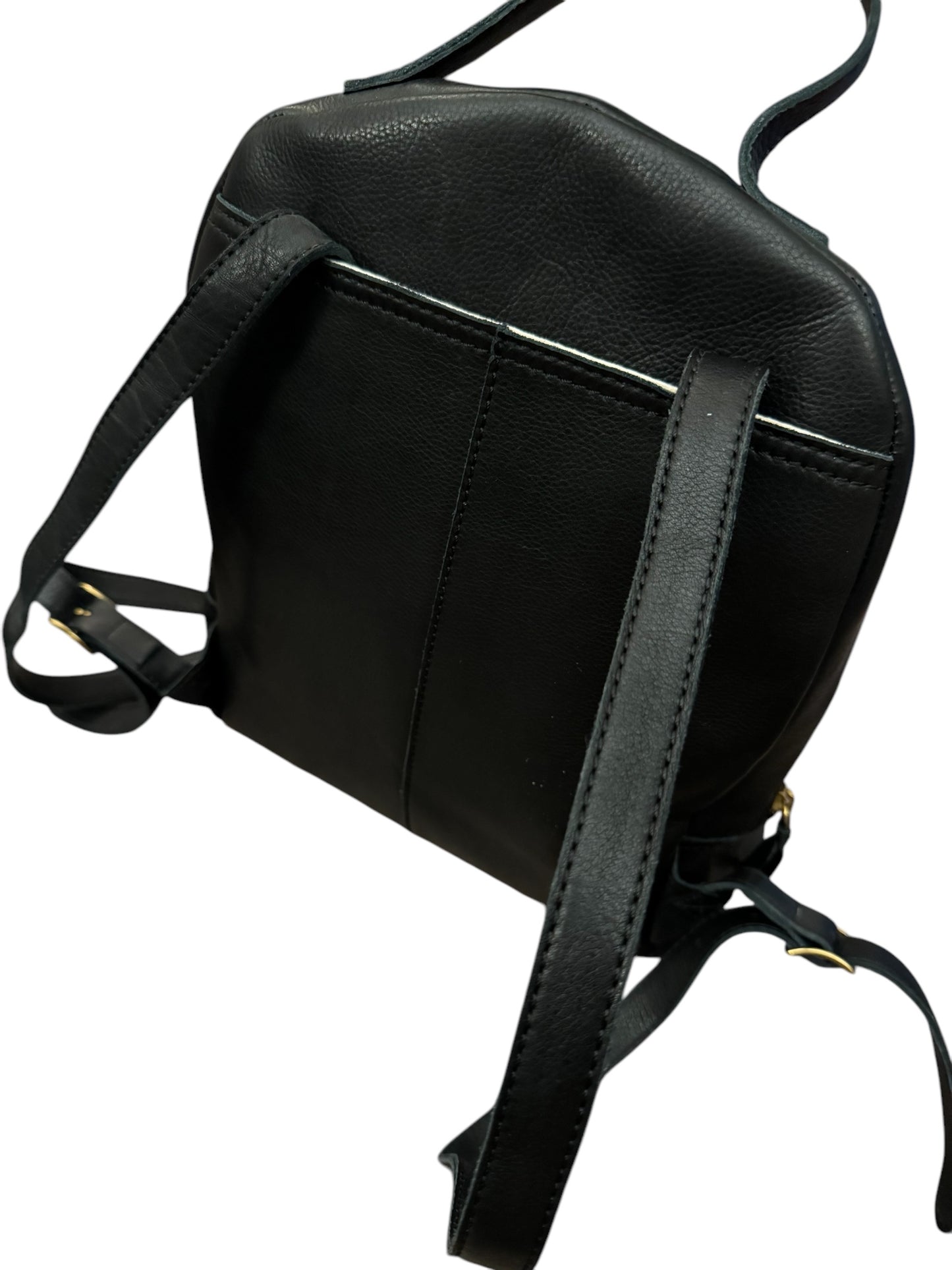 Black leather Margot backpack purse