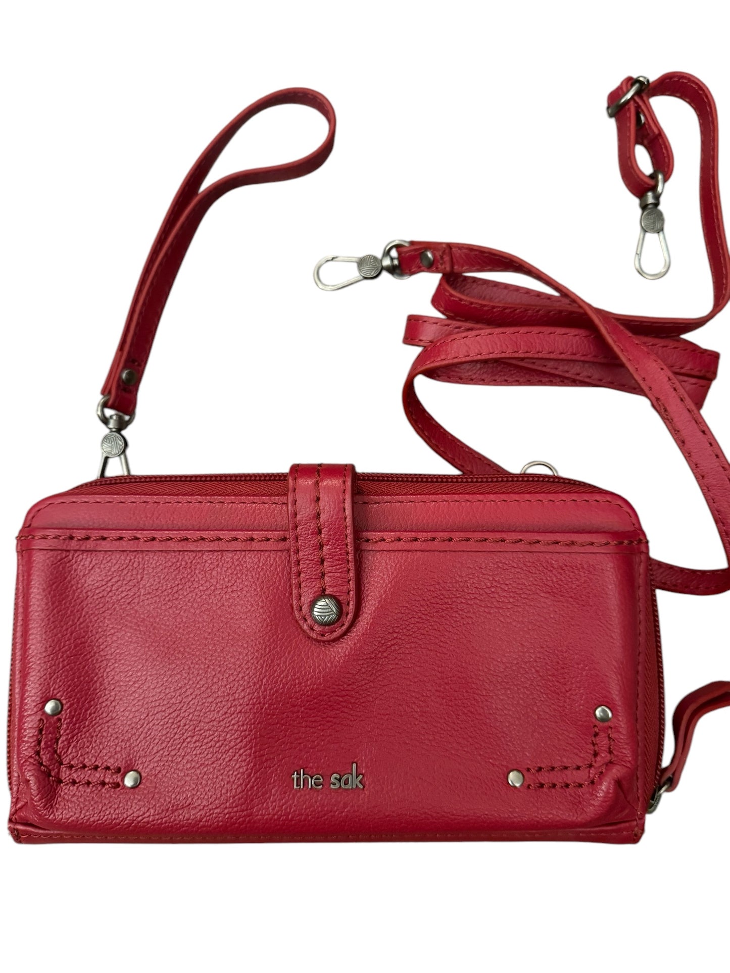 The Sak red crossbody wallet purse