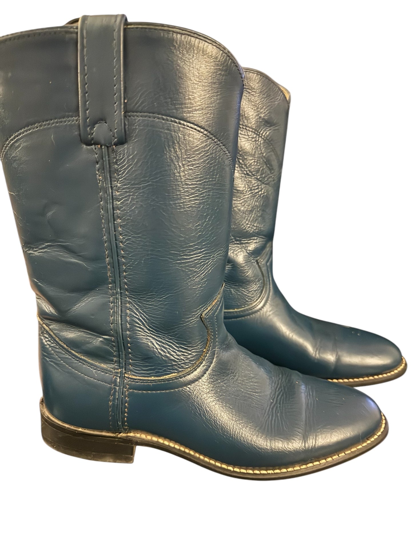 Acme roper boots peacock blue sz 8