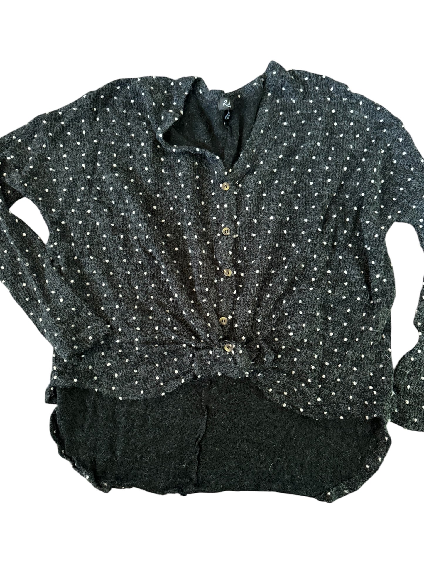 Grey polka dot top sz S