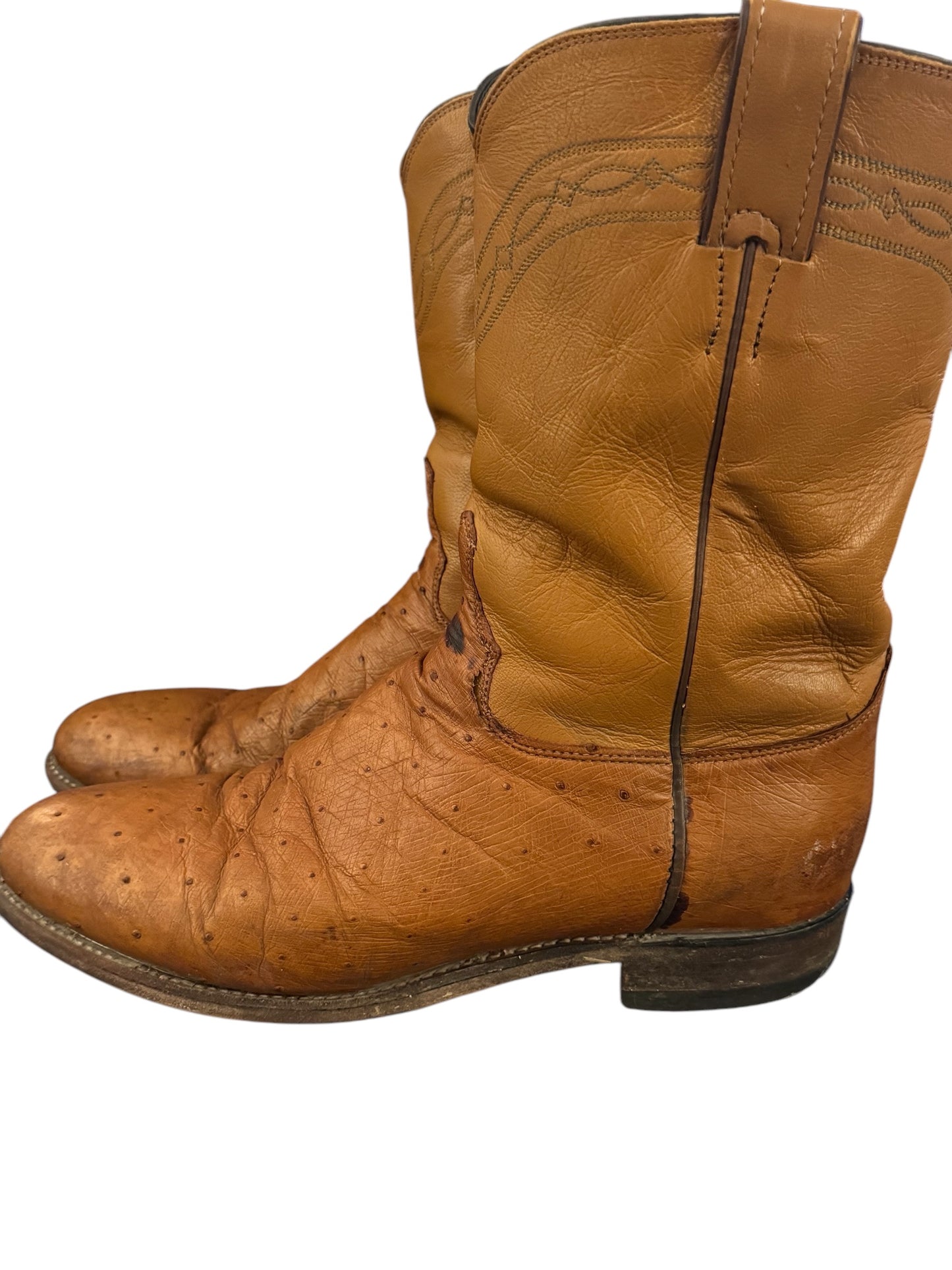 Justin Ostrich boots Men’s Sz 10.5 D