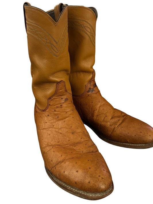 Justin Ostrich boots Men’s Sz 10.5 D