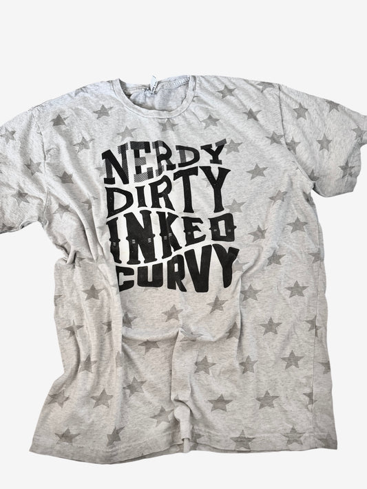 Nerdy tee with stars sz XL