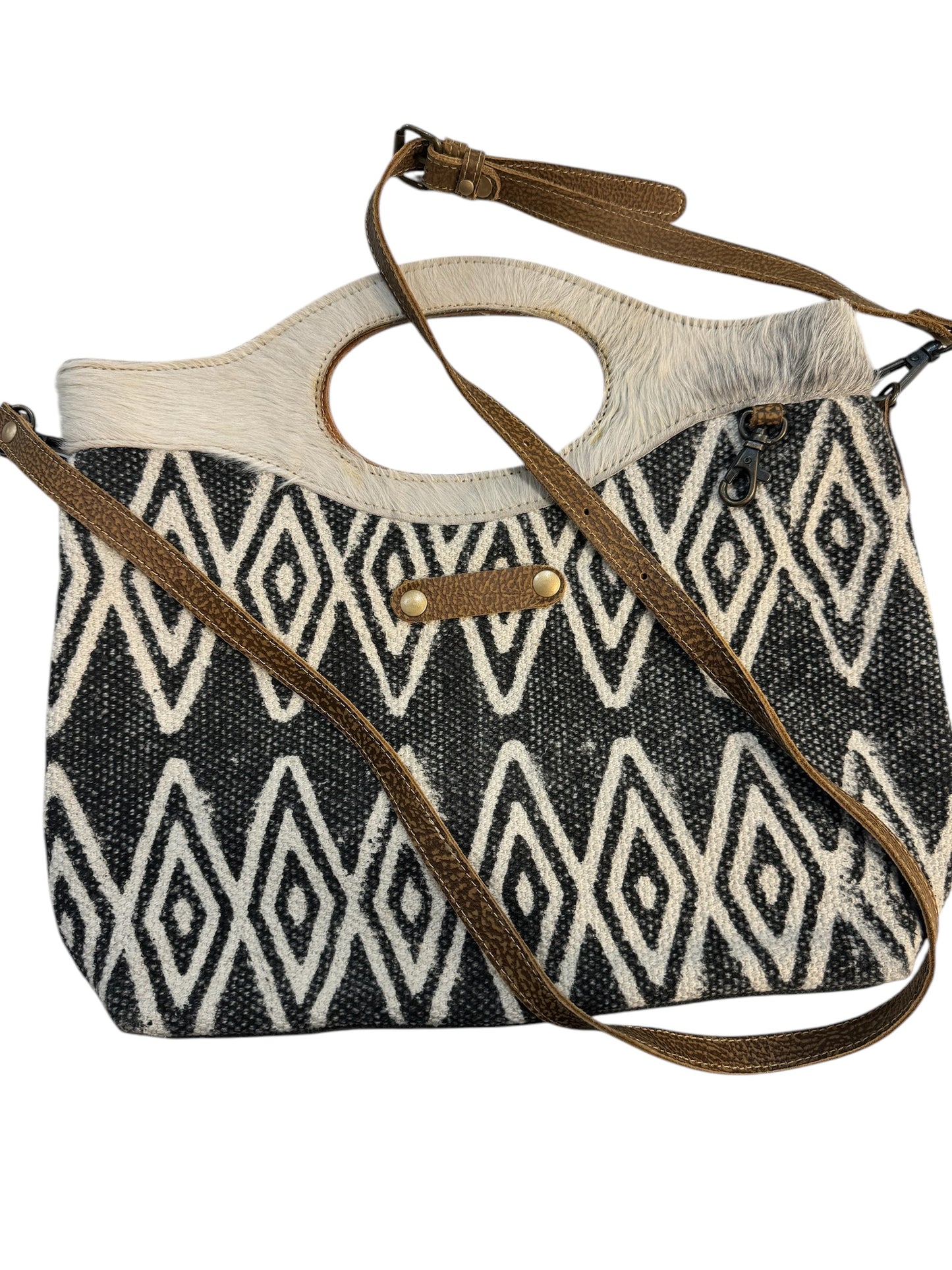 Myra hair-on hand and shoulder bag