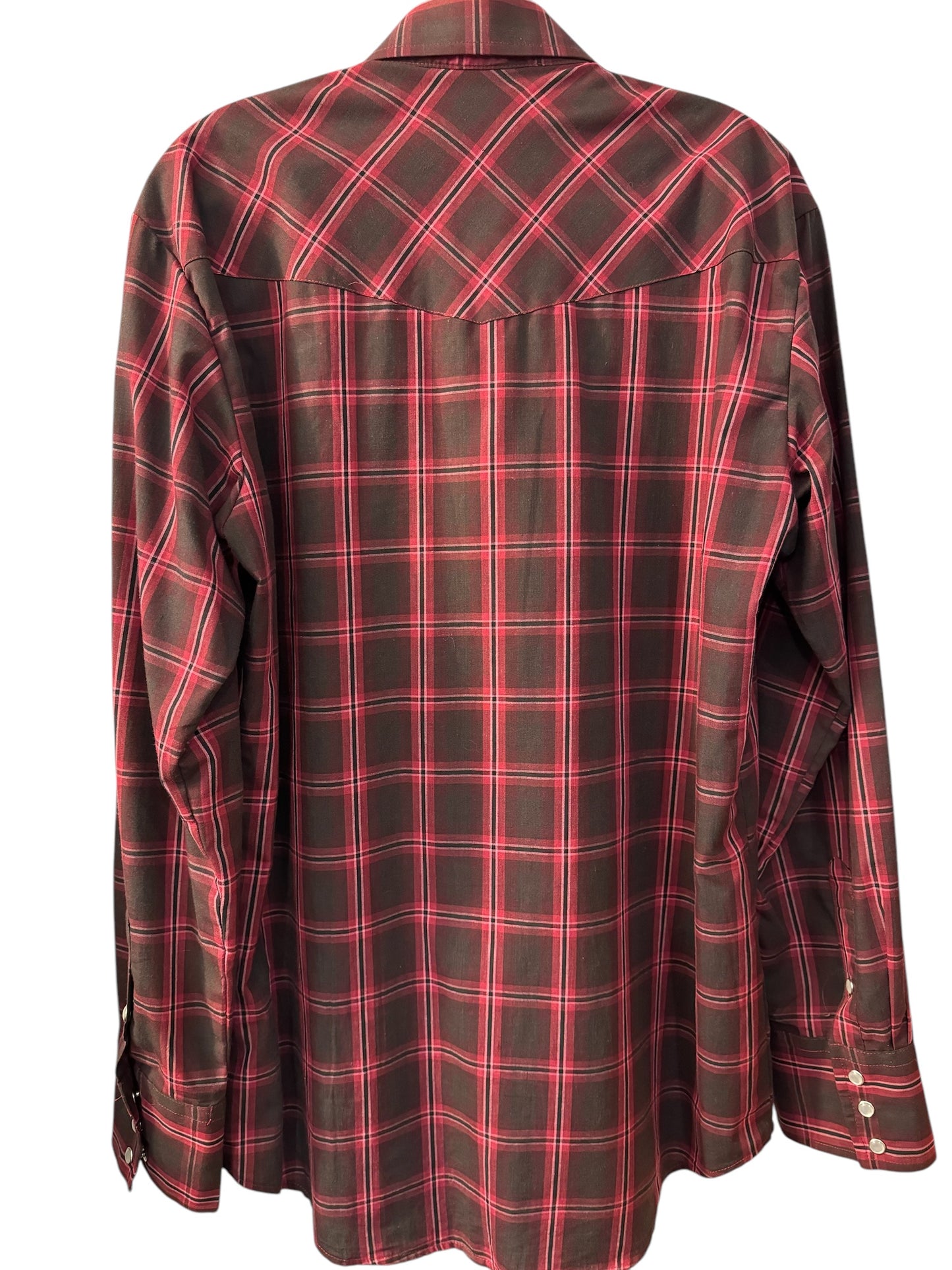 Roper plaid pearl snap sz M mens