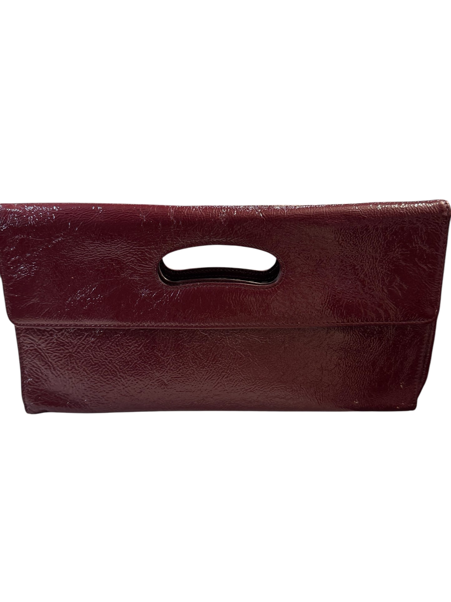 Red patent leather Hobo clutch