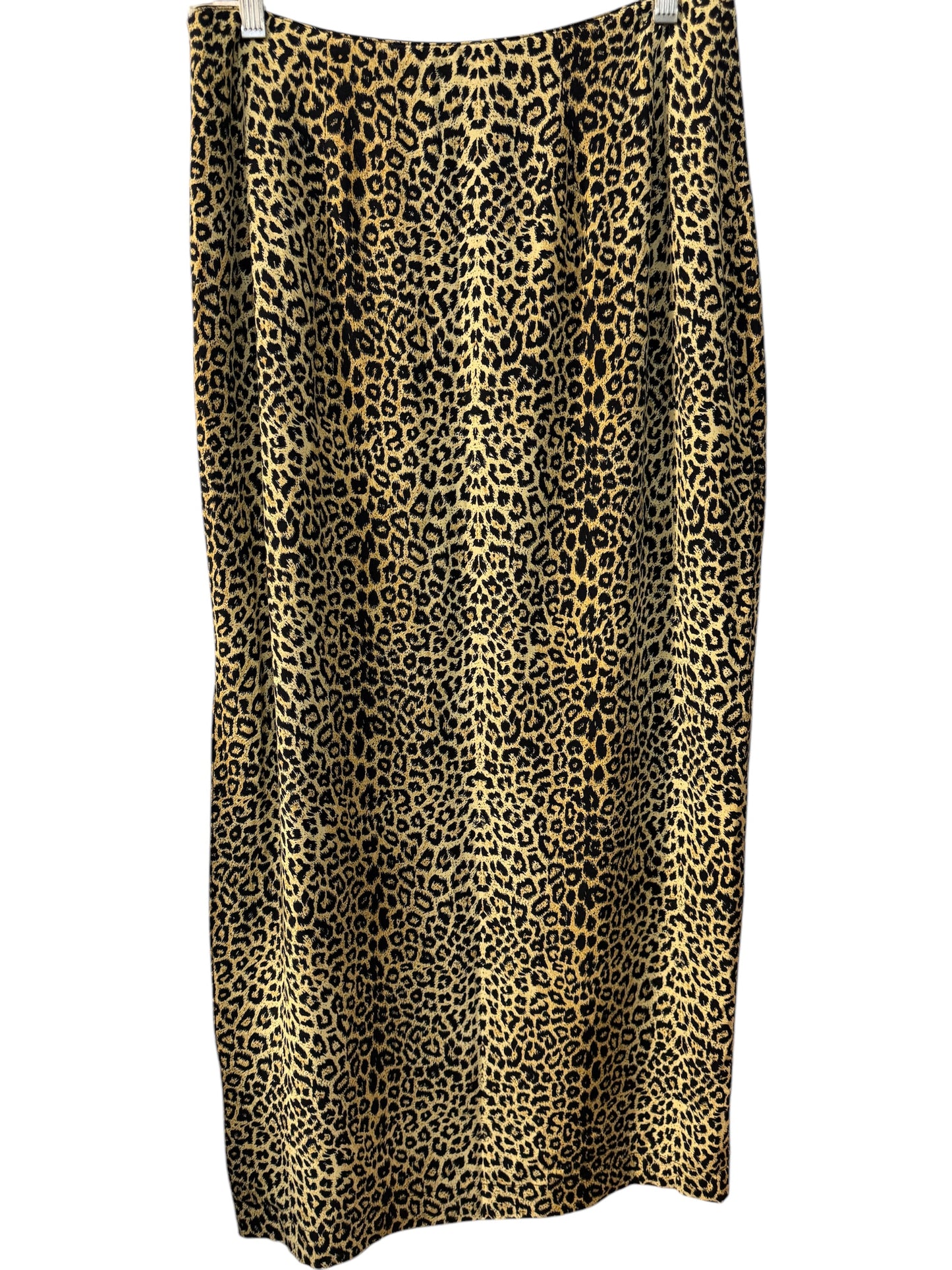 Vtg leopard skirt w/slit sz 10