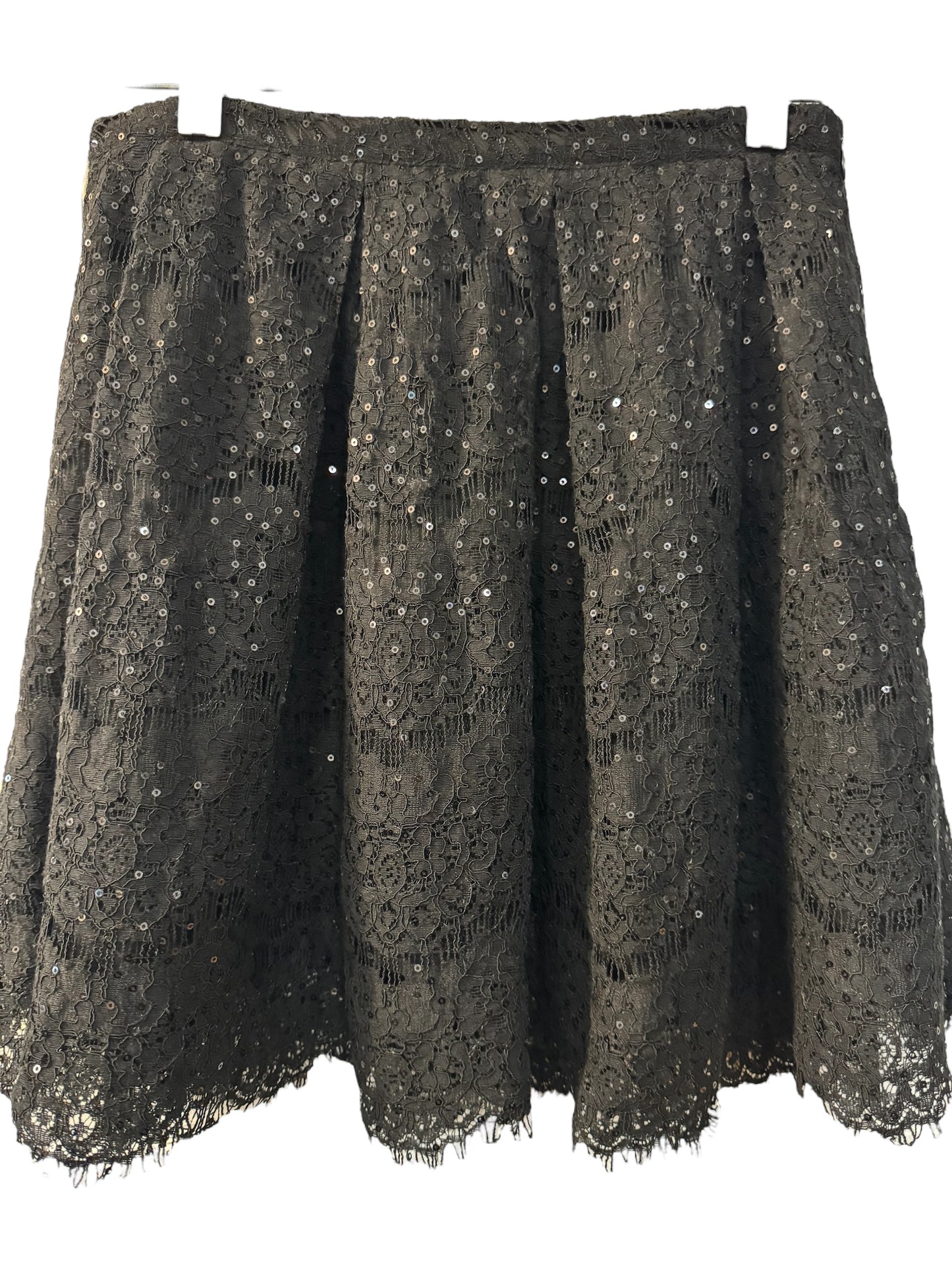 Sequin lace full mini skirt sz S/M