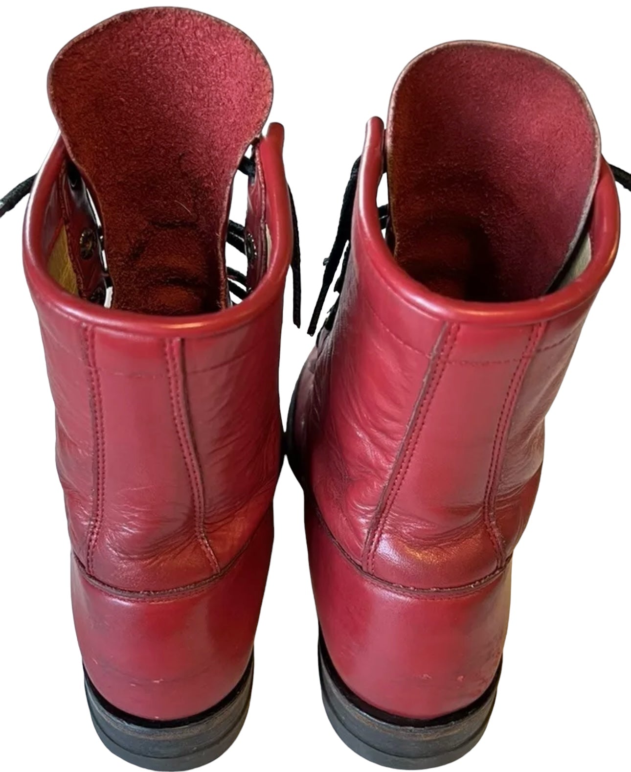 Justin Red Western Roper Lace Up Boots with Kiltie Wmns Sz 7