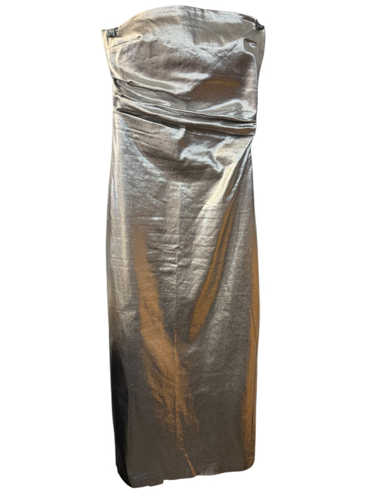 Zara sexy silver maxi Dress Sz S