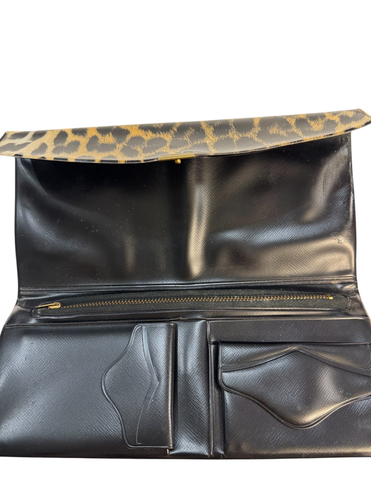 Vintage leopard clutch wallet