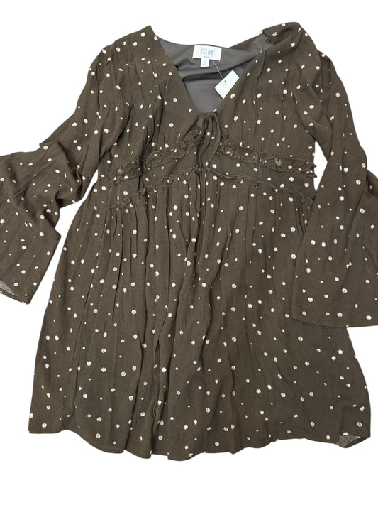 NWT brown polka dot dress sz S