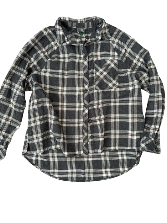 Oversized Plaid Flannel Sz S