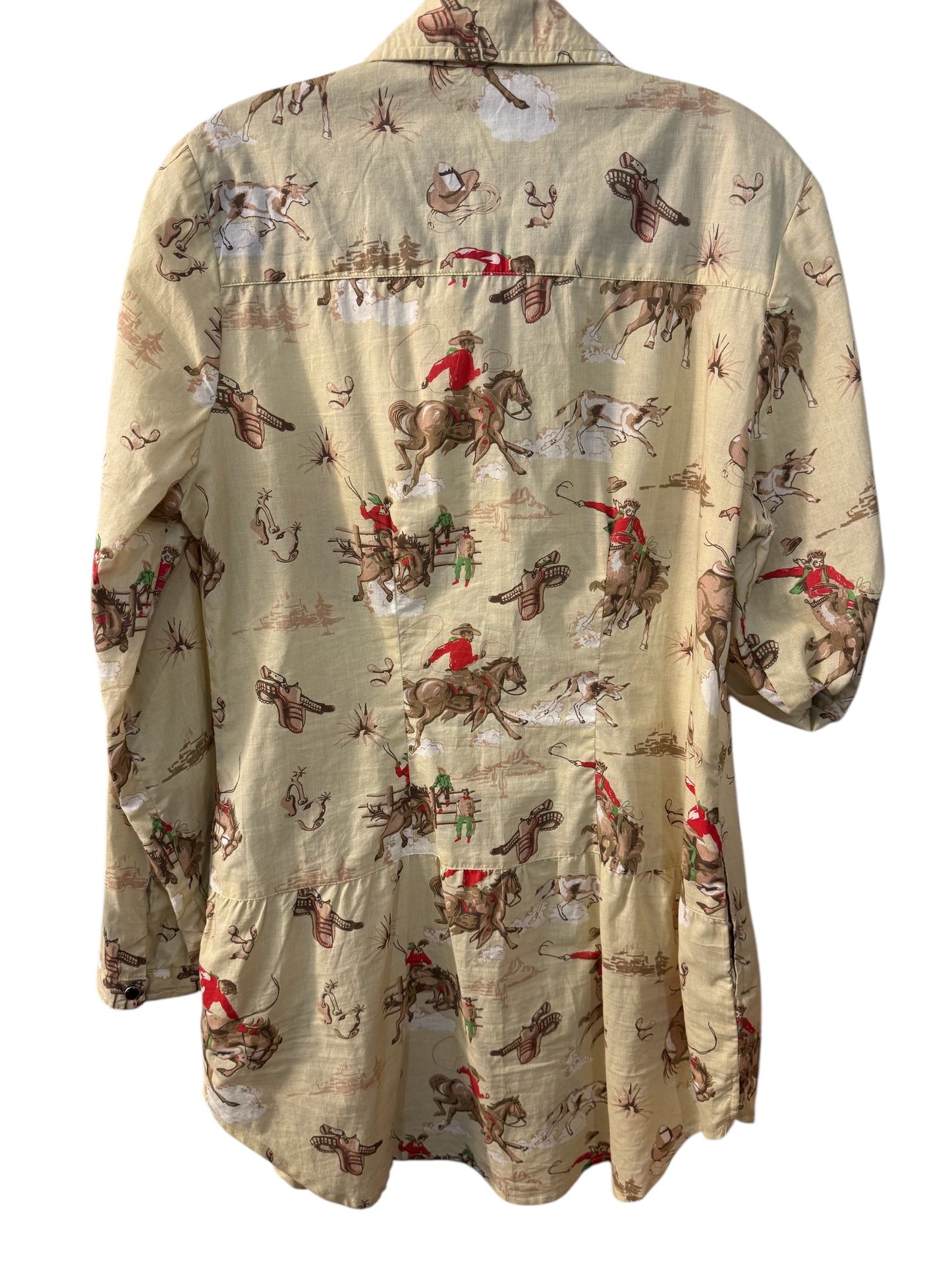 Tasha Polizzi western print shirt sz M