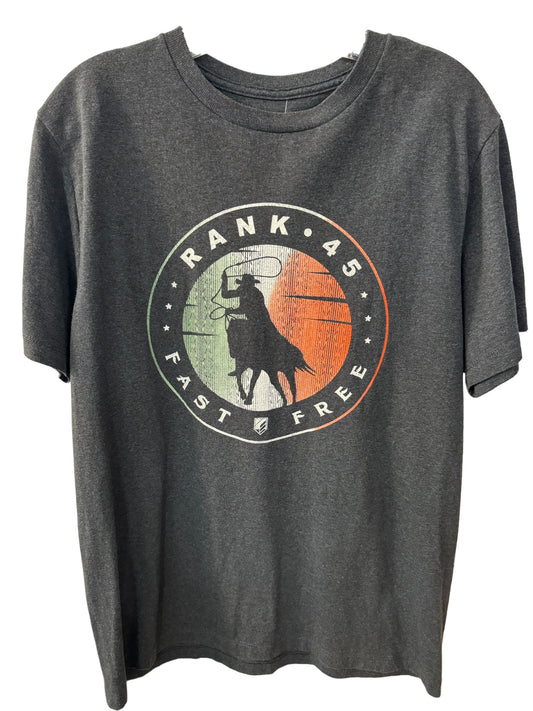 T-shirt from Rank 45 "Fast & Free" dark grey - Sz M