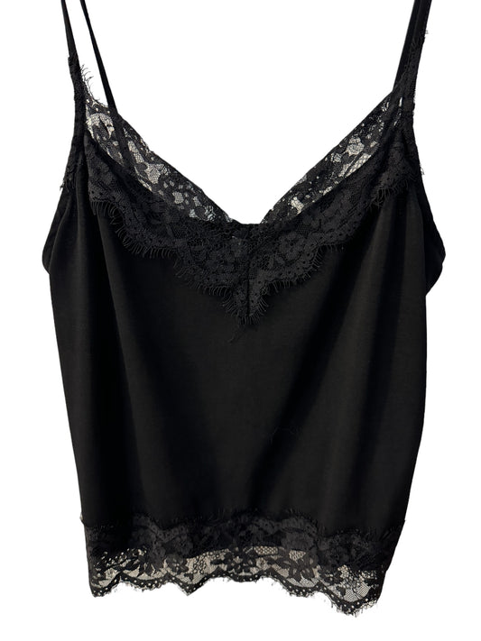 Zara black tank w/lace sz M