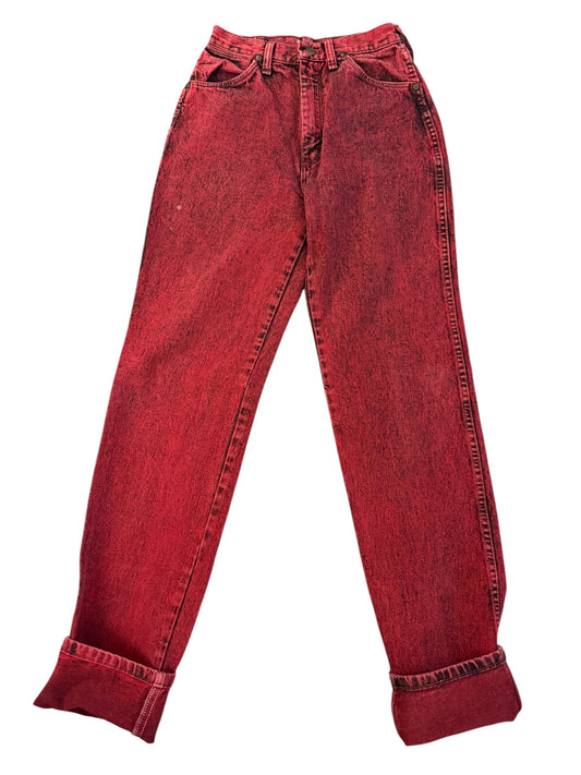 Vintage red acid washed Wranglers sz 6x36