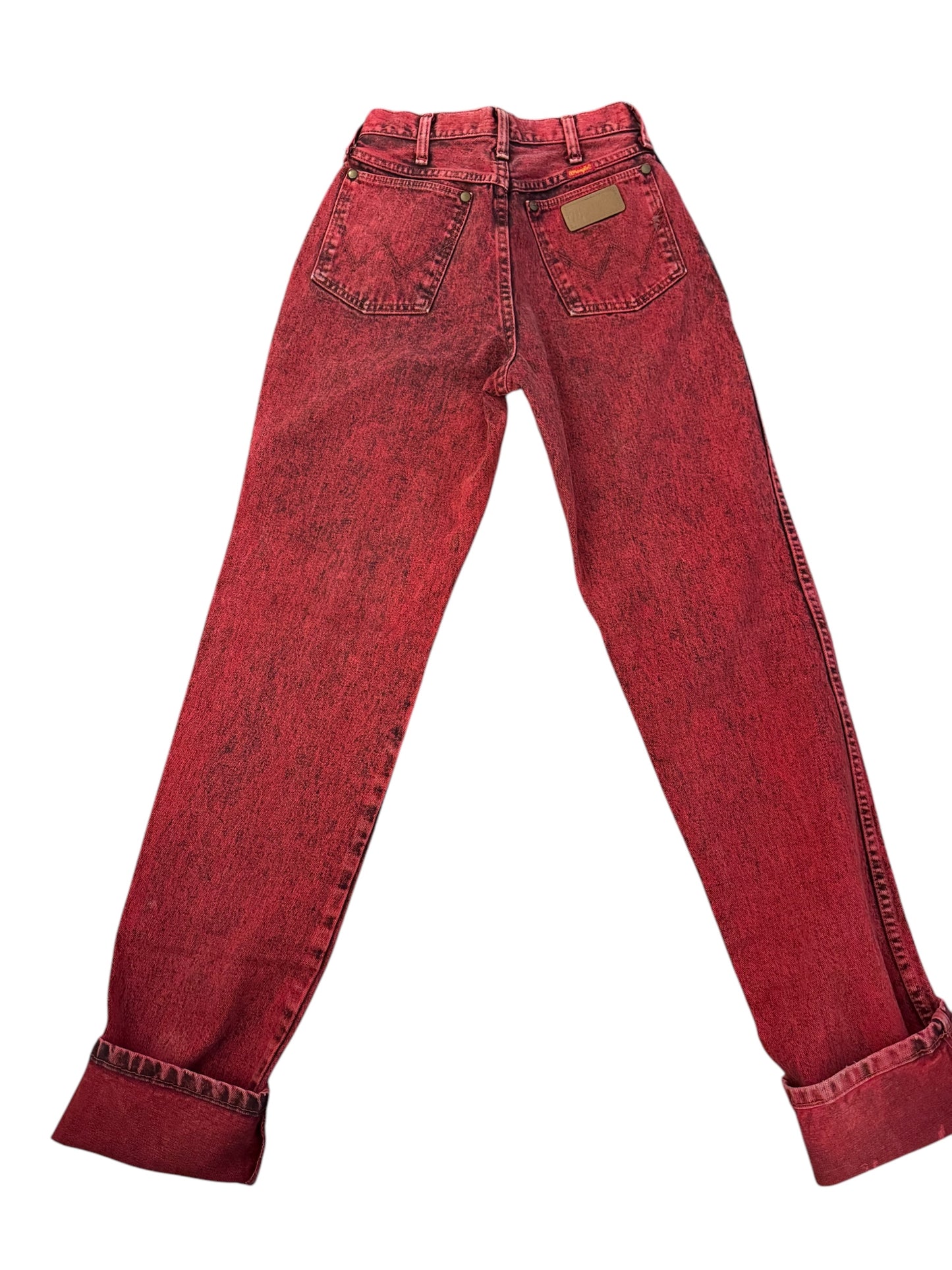 Vintage red acid washed Wranglers sz 6x36