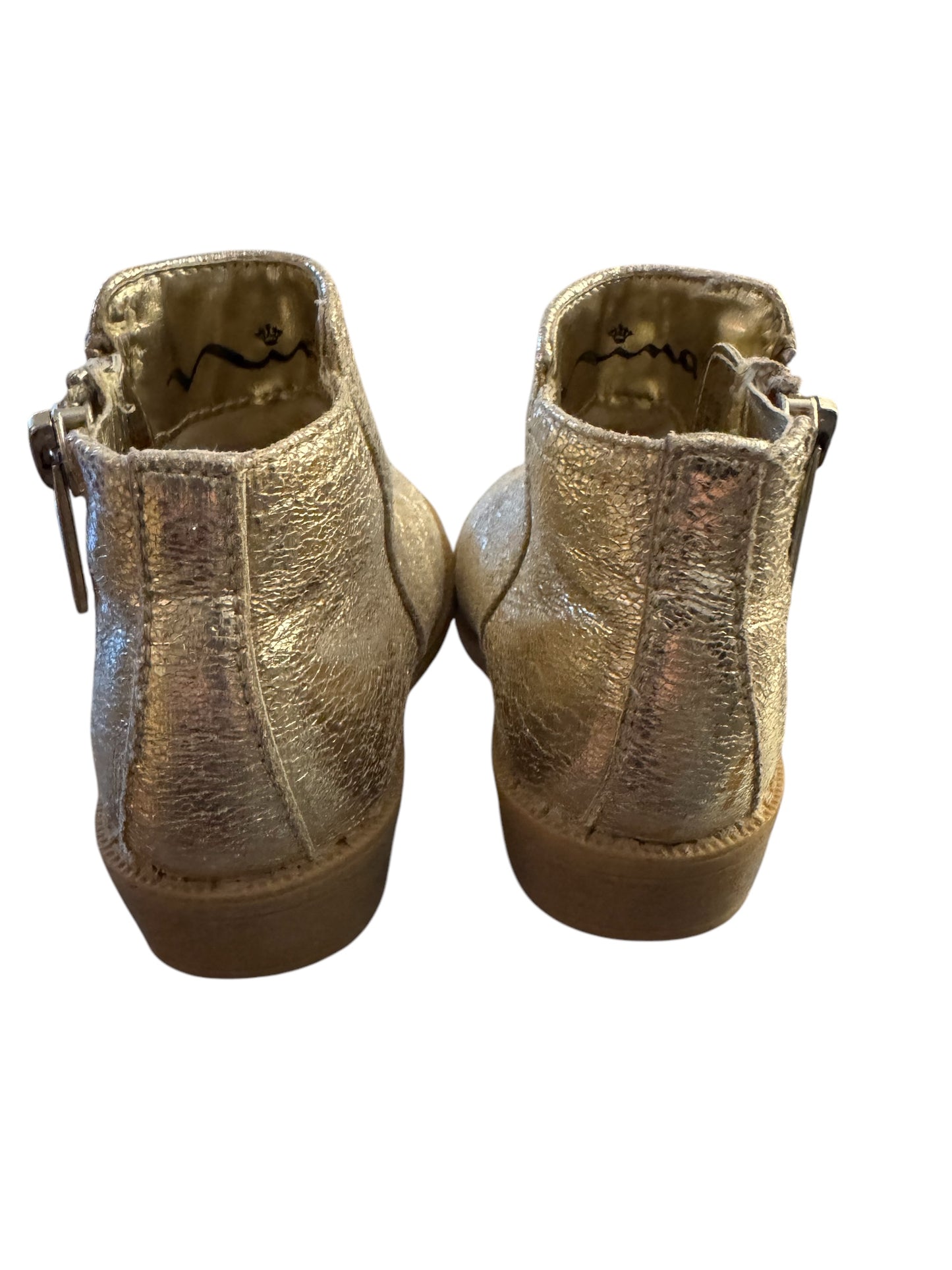 Nina gold booties kids size 8