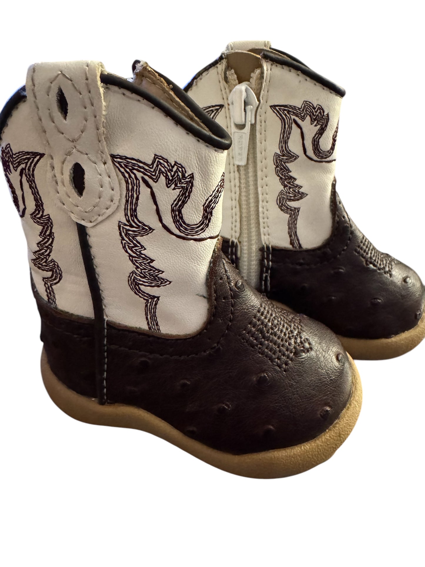 Roper faux ostrich baby boots size 1