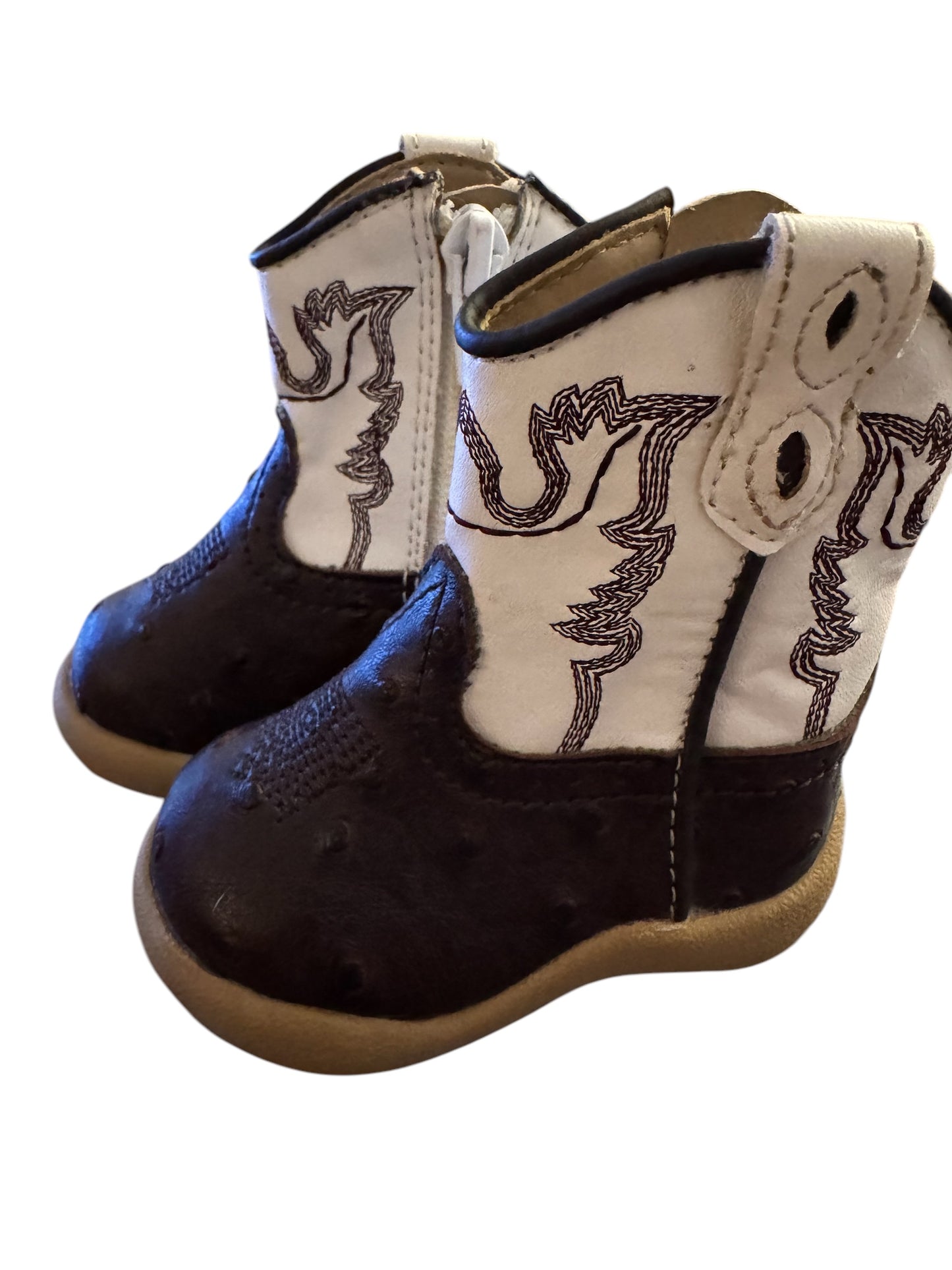 Roper faux ostrich baby boots size 1