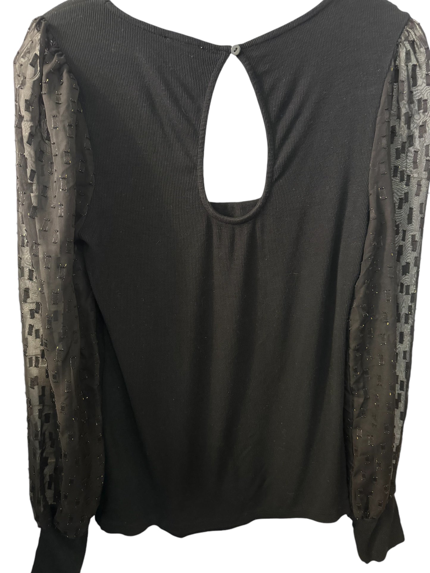 Hem & Thread blk l/s tee sz S