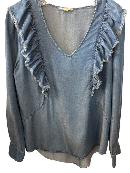 Jane&Delancey denim blouse sz M