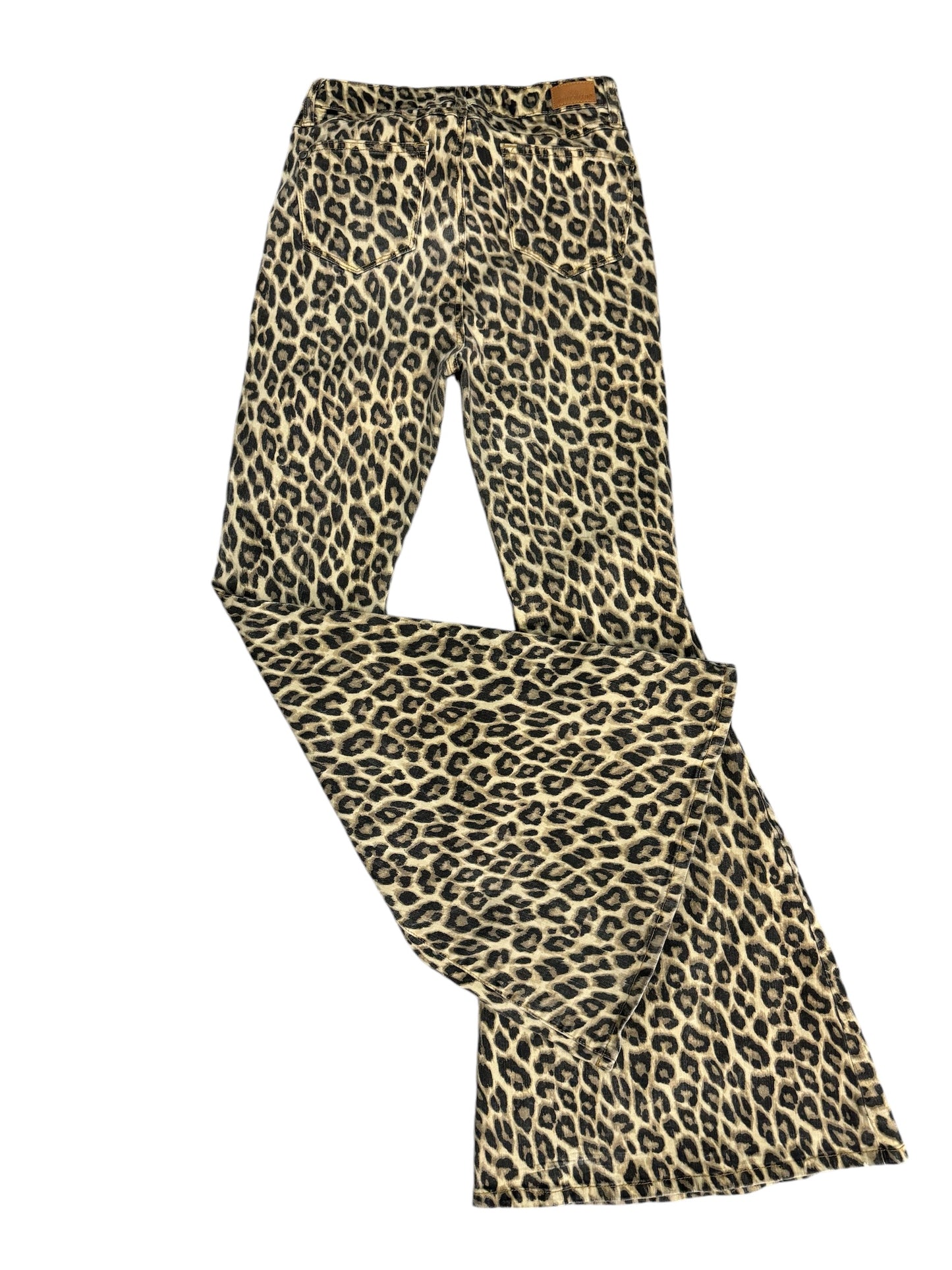 Judy Blue leopard flare jeans sz 7