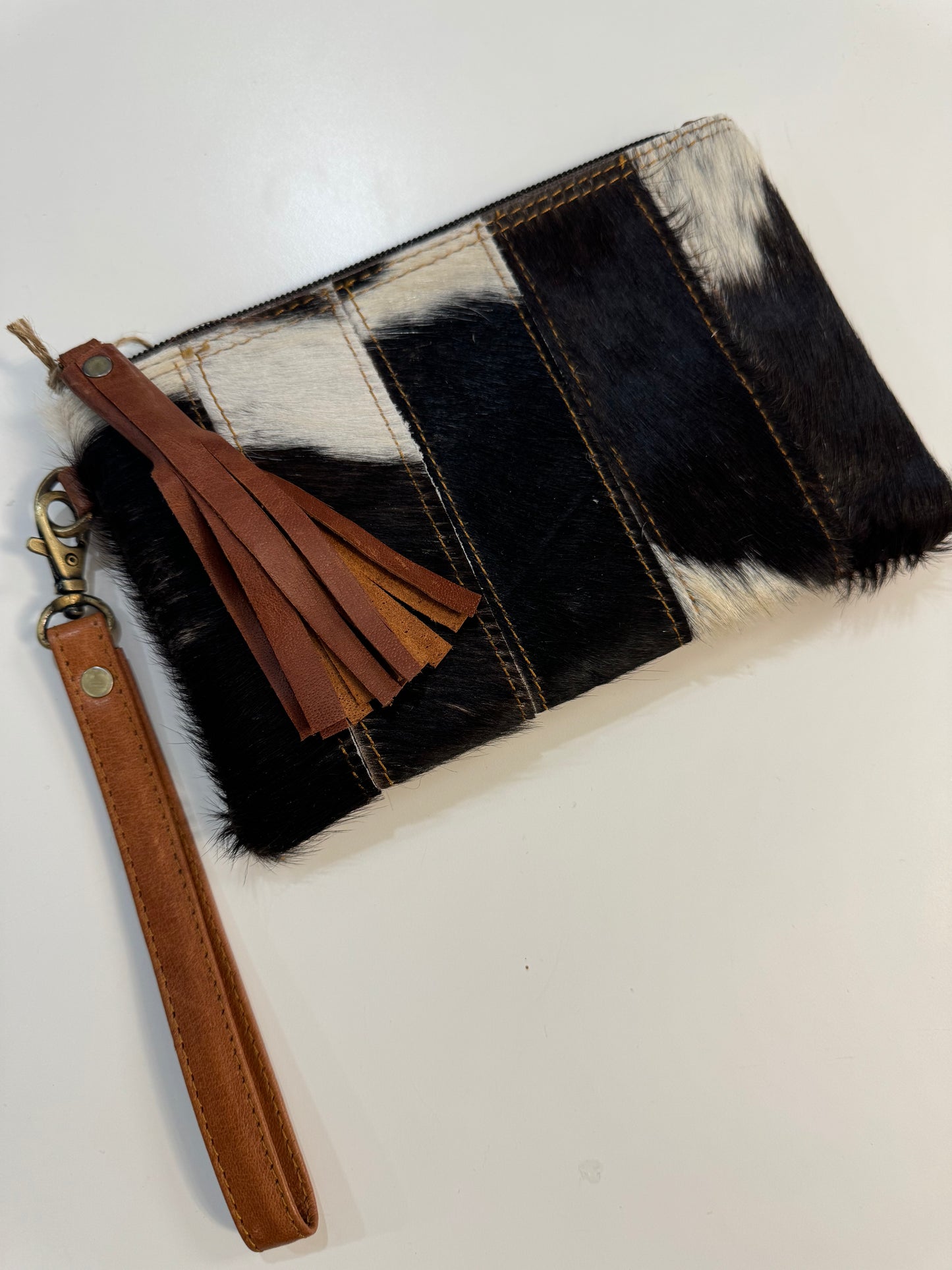 Cowhide NEW wristlet