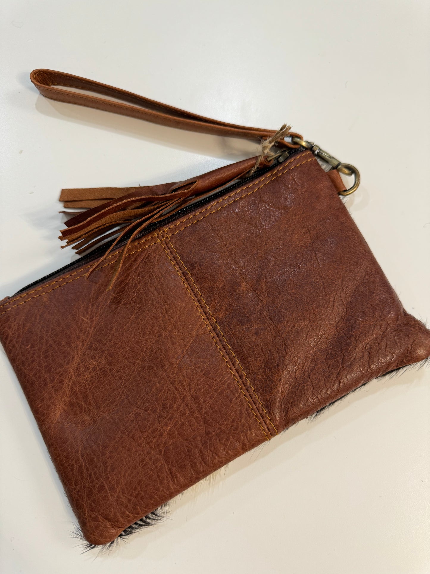 Cowhide NEW wristlet