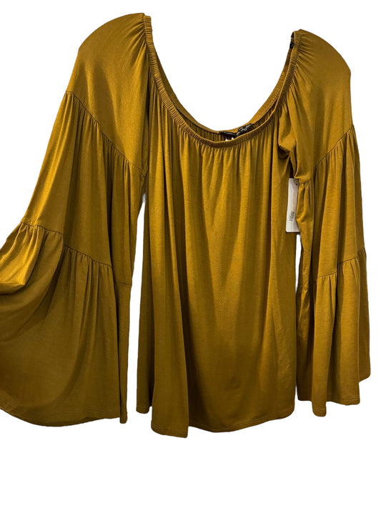 NWT Mustard off shoulder shirt sz XS/S