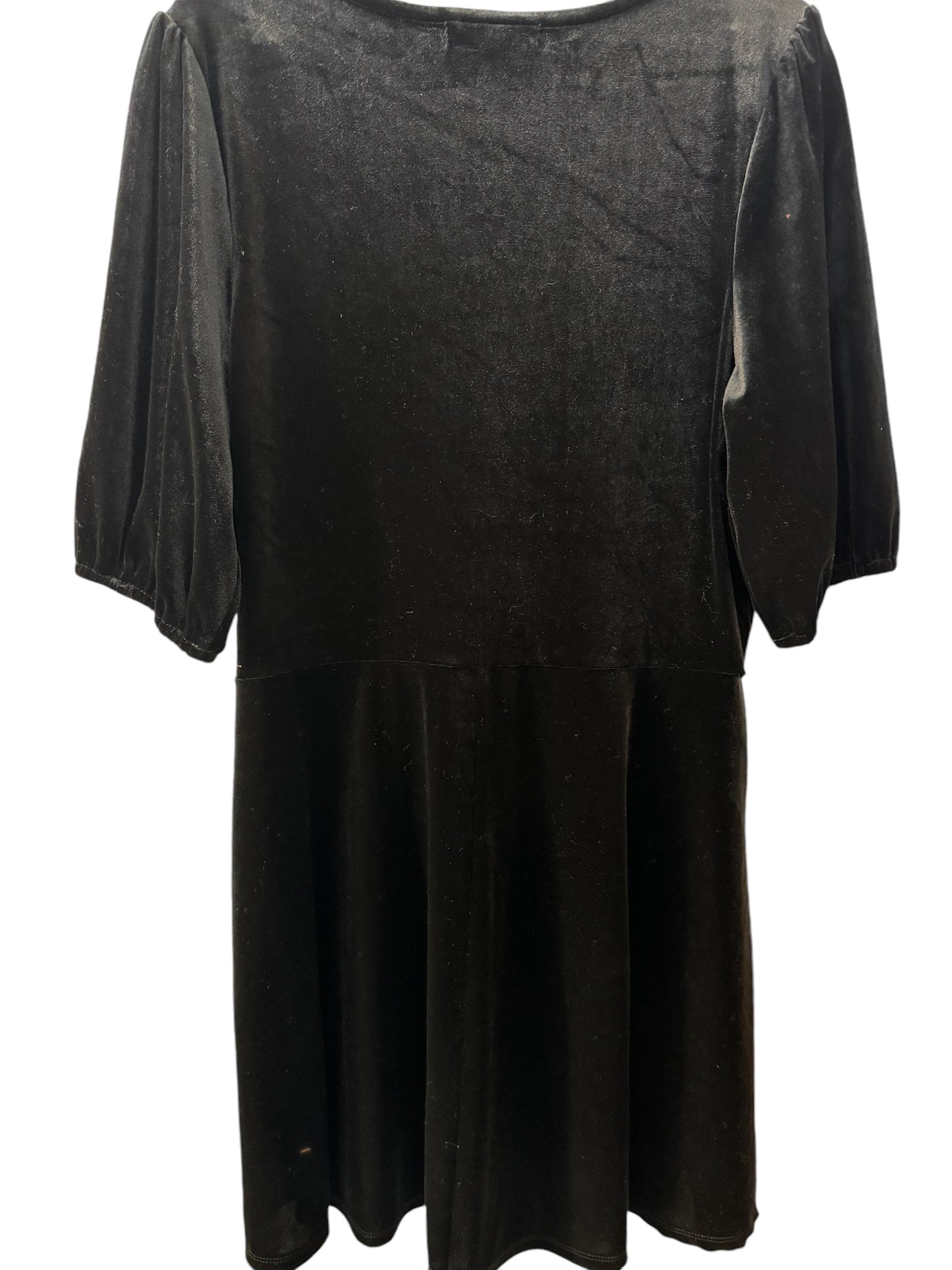 Black velvet dress sz XL