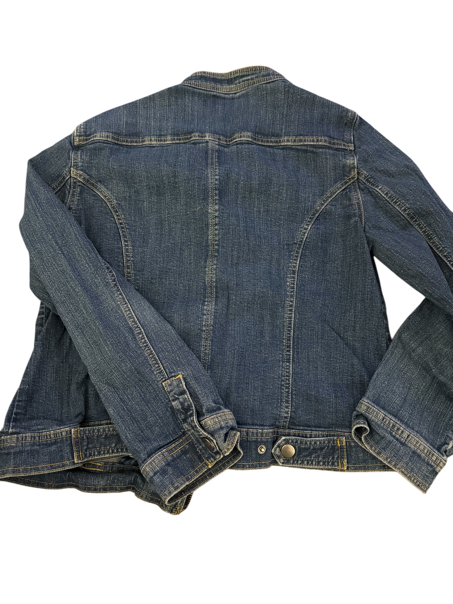 Collarless Jean jacket sz XL