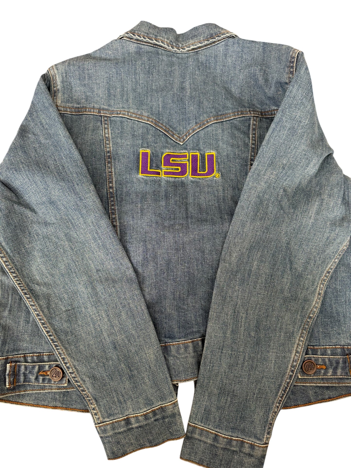 LSU Football Jean jkt sz Lg