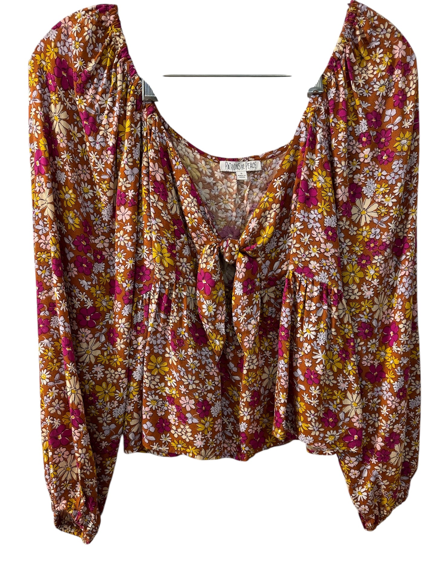 Floral off shoulder blouse sz S