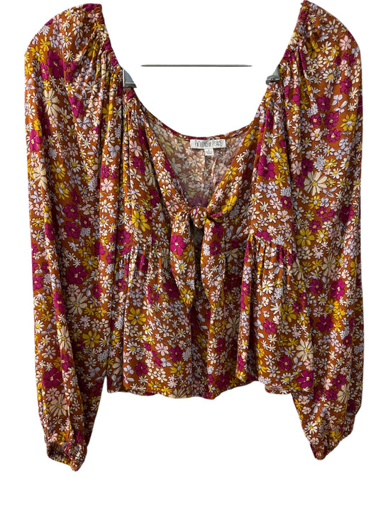 Floral off shoulder blouse sz S