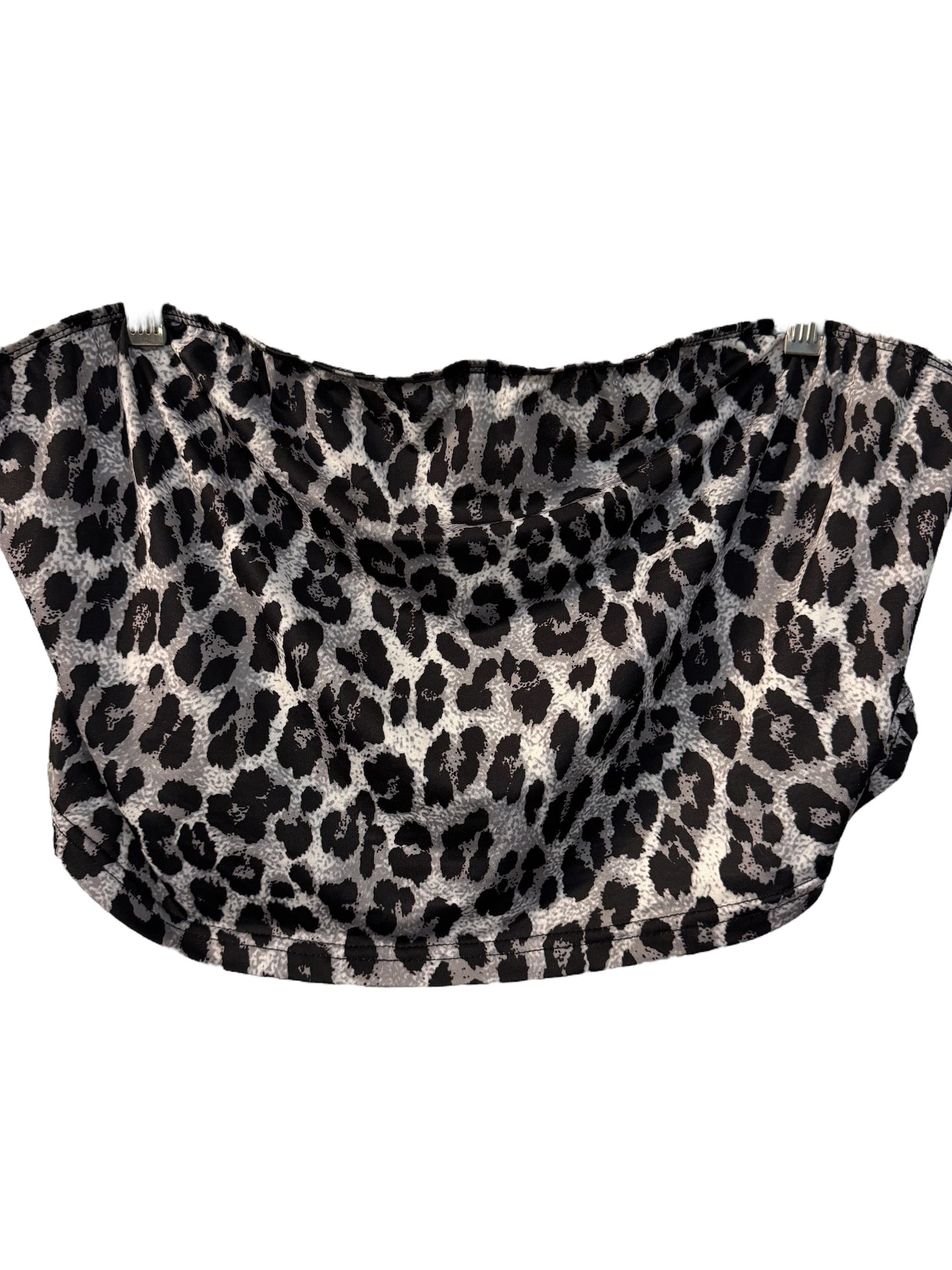 Blk/White leopard tube top sz 2X