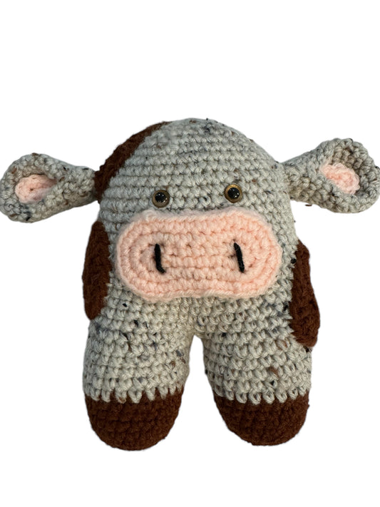 Handmade Crocheted Cow