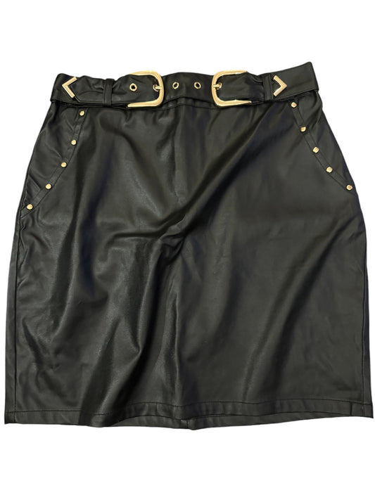 Faux leather mini skirt sz S