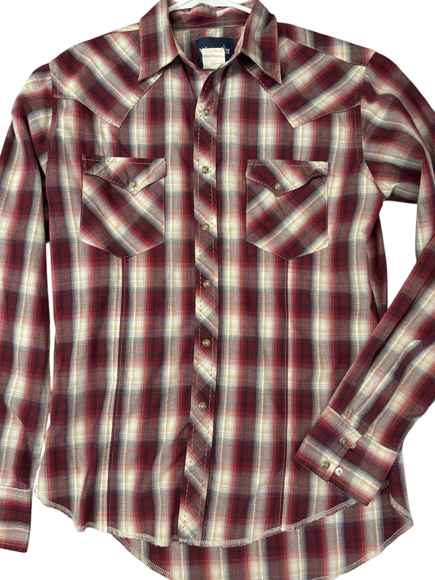 Wrangler men’s pearl snap sz S