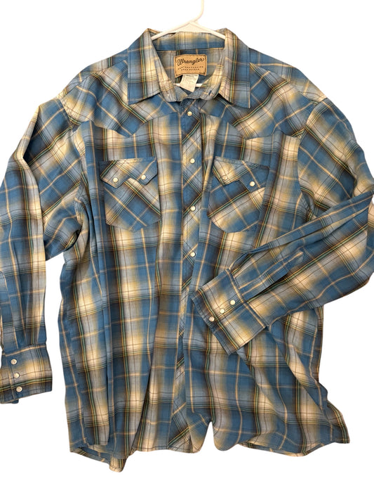 Wrangler pearl snap men’s size 3XL